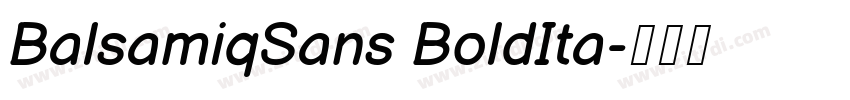 BalsamiqSans BoldIta字体转换